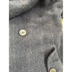 AllSaints Spitalfields 100% Wool Belted Plaid Military Jacket size 12‎ layered thumbnail 8
