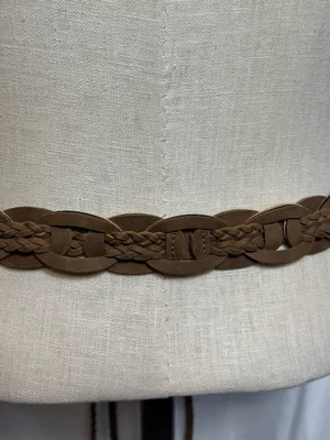 Western boho Woven Braided Waist Belt - Brown NWOT thumbnail 6