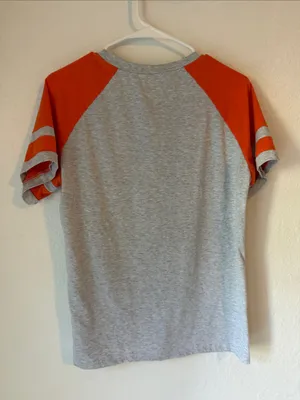 Women’s Grey & Orange Raglan Halloween Graphic Tee - "Come, We Fly" Size Ladge thumbnail 7