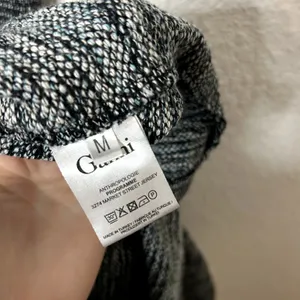 Ganni Anthropologie Pinnacle Tweed Knitted Ruffle Mock Neck Dress Medium thumbnail 8