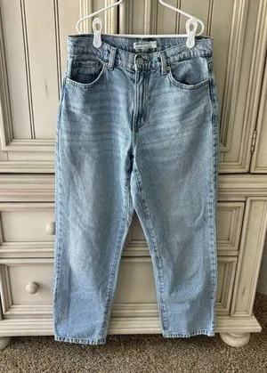 Women’s GARAGE Denim Light Blue Vintage Straight Leg Distressed Jeans Sz 5 / 27 thumbnail 1