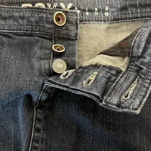 ROXY Denim Jean Mini‎ Skirt Low Rise Button Fly Surfer Beach Y2K Size 7 Sk8r thumbnail 10