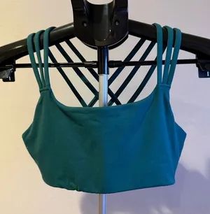 Athleta green Strappy small sports bra thumbnail 1