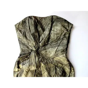 COPY - NWT Haute Hippie Metallic Gold & Black Twist Front Strapless Mini Dress … thumbnail 7