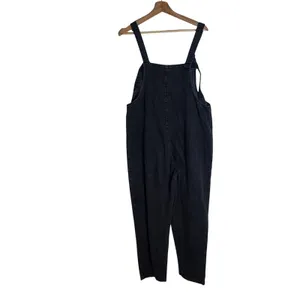 Lucy & Yak Women's Original Dungaree Black Organic Denim Overalls S/R thumbnail 8