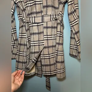 SOLITAIRE Plaid‎ Women's Jacket with Belt thumbnail 7