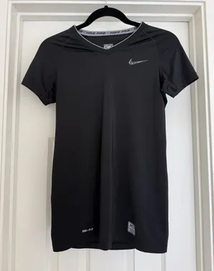 Nike Black Dri-FIT Women's Short Sleeve Training Tee small thumbnail 1