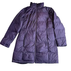 Mountain Hardwear Size L Quilted Down‎ Puffer Jacket Purple Longline Winter Coat thumbnail 1