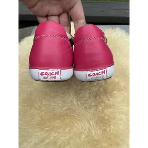 Y2K Floral Coach Barrett Canvas Sneakers Pink White Lace Up Shoes Women's 8B thumbnail 11