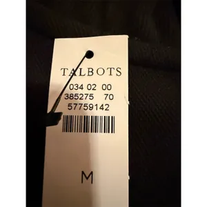 T by Talbots Sweatshirt Womens M Black Pullover Mock Neck Zip Kangaroo thumbnail 7