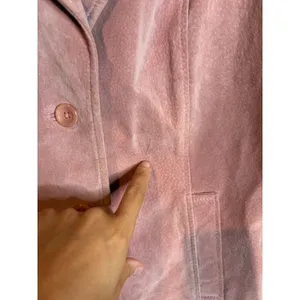 American Vintage Vtg pink suede leather jacket thumbnail 4