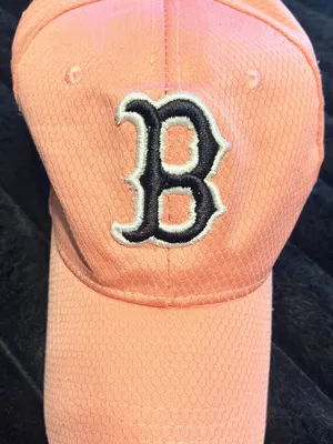 Pink Boston Red Sox Baseball Cap with Embroidered 'B' Logo thumbnail 1