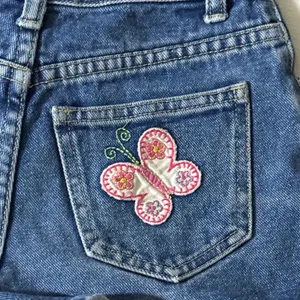 Limited Too Denim Shorts with Pink Floral Embroidery thumbnail 5