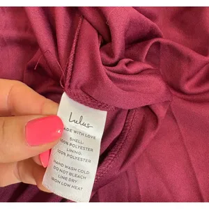Lulus In Love Forever Plum Lace-Up High-Low Maxi Dress Size XS Bridesmaid Flowy thumbnail 10
