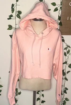 Champion Pink Cropped Hoodie thumbnail 1