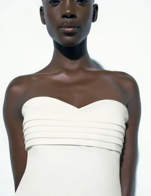 midi bodycon dress sleeveless white wedding cocktail graduation party thumbnail 9