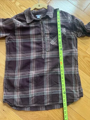 Carhartt Plaid 1/3 Button-Down pullover Shirt 100% cotton workwear shirt thumbnail 6
