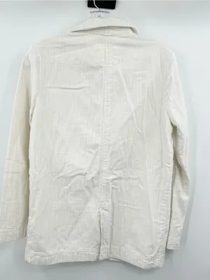 Marine Layer Women's Huntington Double Cloth Blazer Ivory Pinkstriped Size Small thumbnail 4