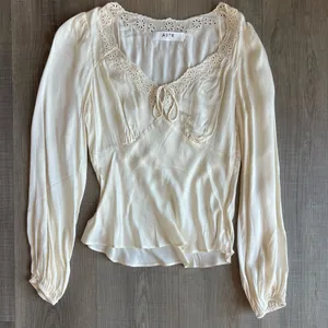 ASTR The Label Roya Eyelet Trim Satin Top thumbnail 3