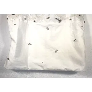 ZARA White Embellished Cami Top XL Rhinestone Beaded Floral Tank NWOT Capsule thumbnail 6