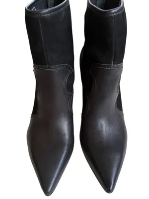 EUC Dolce Vita Leather Noraya Western Heeled Boots Black Size 7.5 thumbnail 3
