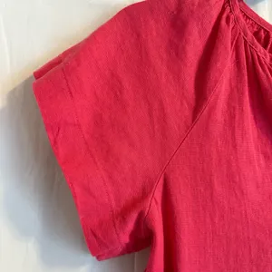 Universal Thread Pink Linen‎ Blend V-Neck Babydoll Mini Dress Women’s Sz Small thumbnail 3