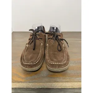 Yellow Box Brown Suede Leather Lace Up Moccasin Shoes Size 9 thumbnail 6