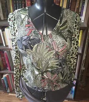 Blink London leopard print S boho flowy lightweight blouse thumbnail 1