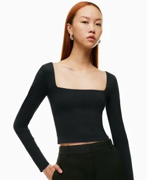 Aritzia Contour Long Sleeve Babaton Square Neck thumbnail 1