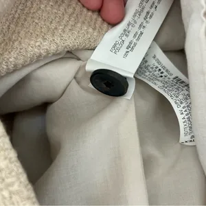 Zara Tan Beige Boucle Knit Cotton Single Breasted Textured Blazer Jacket XL thumbnail 5