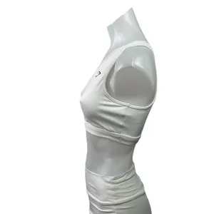 Gymshark White One-shoulder Sleeveless ActiveWorkout Sports Bra Crop Tank Top S thumbnail 2