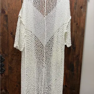 POL White Knit Open Cardigan with pocket very long size M thumbnail 5
