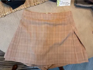 Brown and tan Altard state plaid skort thumbnail 1