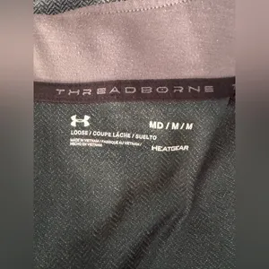 Under Armour Threadborne Teal Herringbone Quarter-Zip EUC Medium thumbnail 8