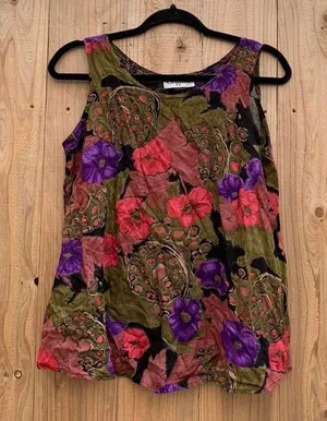 Vintage tank top size large spring summer Whimsygoth date cottagecore‎ thumbnail 1