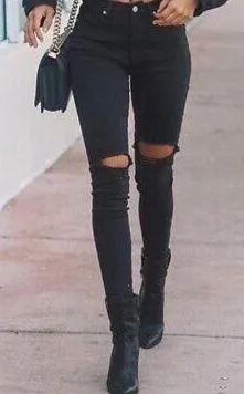 White Fox Black Skinny Jeans thumbnail 1