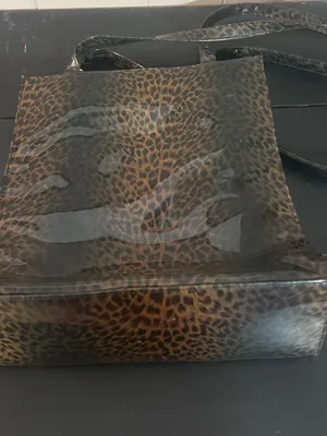 Chateau Leopard Print Patent Tote in Brown and Black thumbnail 6