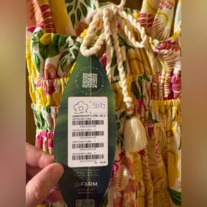 NWT Farm Rio Bella Yellow & White Floral Midi Dress thumbnail 5