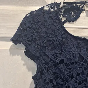 NWT Lulus Full Circle Navy Blue Lace Backless Mini Dress Size M HoCo Prom Formal thumbnail 2