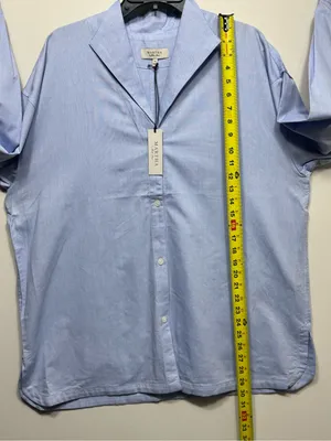 Martha Stewart women’s the relaxed classic fit Light Blue Button-Down Shirt NWT thumbnail 4
