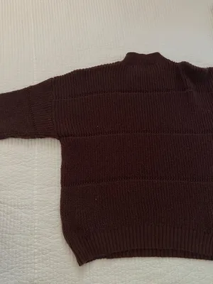 Brown mockneck knit sweater Size M thumbnail 5