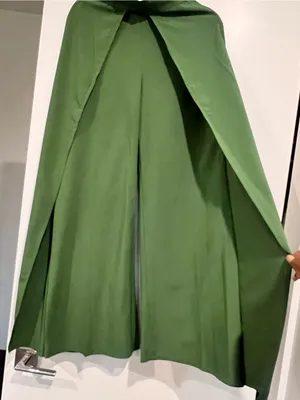 Olive Green Cape Overlay Pant thumbnail 2
