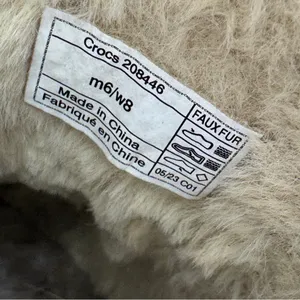 Crocs Furever Crush Faux Fur Lined Platform‎ Clogs Ivory Bone Women Size 8 thumbnail 11
