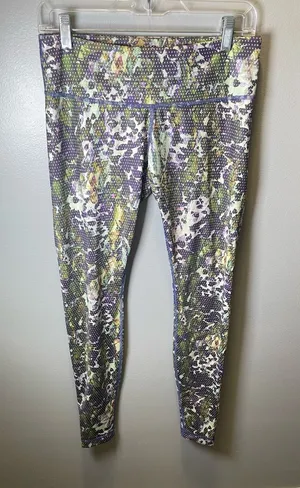 Lululemon Women's Wunder Under Ptn Full On Luxtreme Floral Sport Iris‎ Flower SZ thumbnail 1