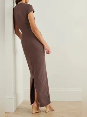 Skims Vintage T-Shirt Long Maxi Dress chocolate brown thumbnail 3