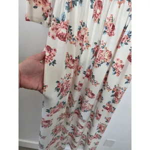 Chris & Carol Floral Maxi Dress Soft Knit Pockets Modest Teacher Cottagecore S thumbnail 6