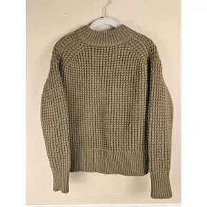 Everlane Womens Olive Green Wool Cashmere Mock Neck Pullover‎ Sweater Small thumbnail 2