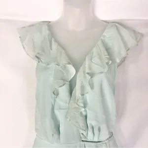 BooHoo Light Blue Chiffon Wrap Formal Maxi Dress 6‎ thumbnail 2