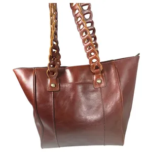 Patricia Nash Ivy Chain Link Vegetable Tanned British Tan Leather Bag Purse thumbnail 6