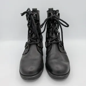 Sorel Cate Lace Black‎ Leather Waterproof Combat Boots NL3385-010 Womens 6 thumbnail 3